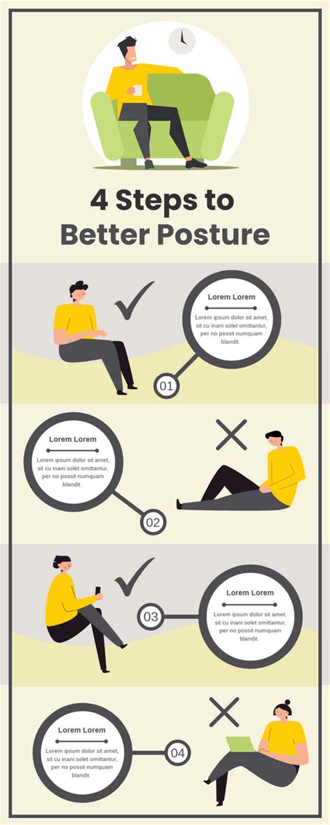 4 Steps For Better Posture Infographic Infographic Template