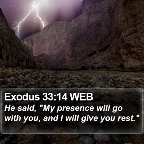 Exodus 3314 Web He Said My Presence Will Go With You And I