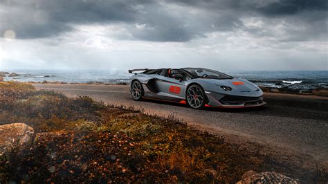 Lamborghini Aventador Svj 63 Roadster 2020 5k Wallpaper Hd Car