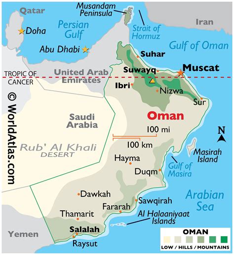 Oman Map Geography Of Oman Map Of Oman
