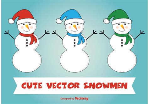 Download Cute Snowman Vectors - Download Free Vector Art, Stock ...
