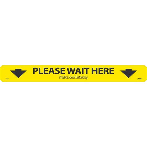 Please Wait Here Floor Marking Strip Auto Shop Supply