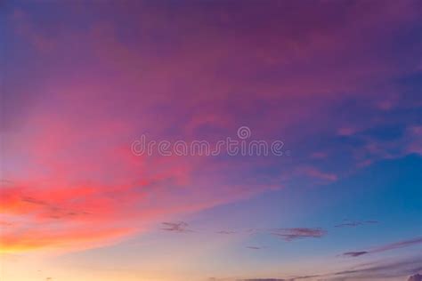 Beautiful Evening Sky With Clouds Sunset Stock Photo Image Of