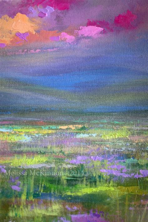 Colourful Prairie And Big Sky Abstract Landscape Painting By Canadian