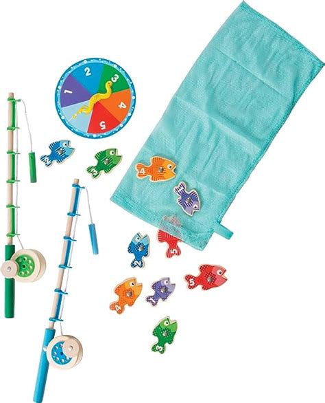 Melissa And Doug Catch And Count Wooden Fishing Game With 2 Magnetic Rods