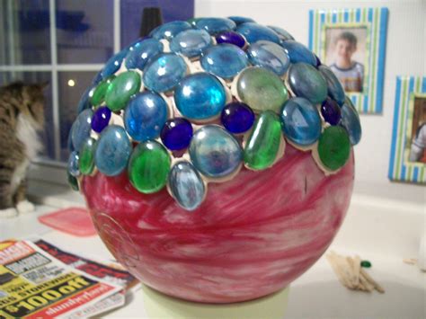 Make A Gazing Ball From An Old Bowling Ball Bowling Ball Crafts