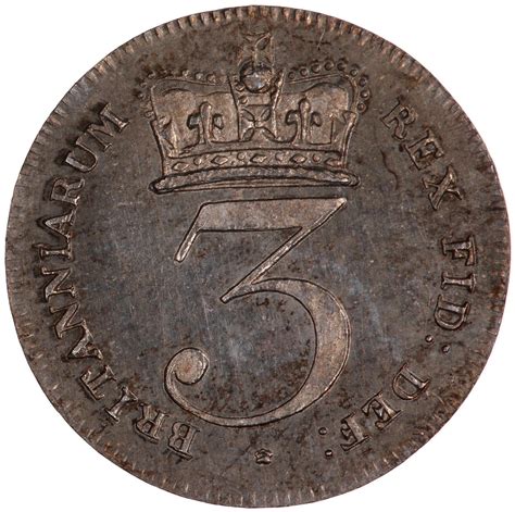 Threepence King George Iii Coin Type From United Kingdom Showing