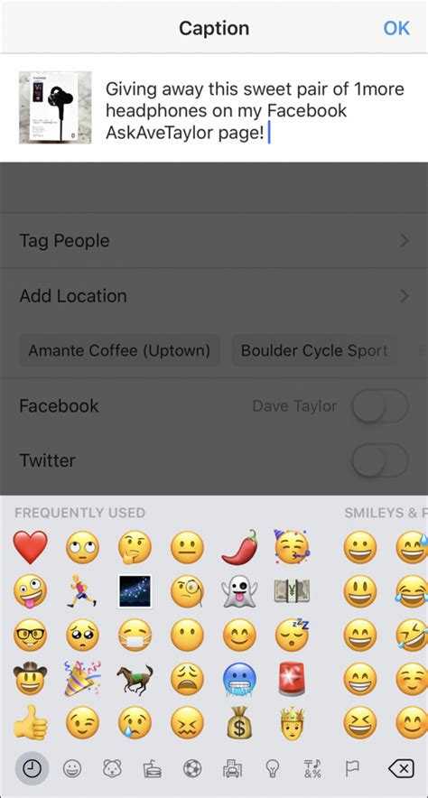 How Do I Add Emoji To An Instagram Post Ask Dave Taylor