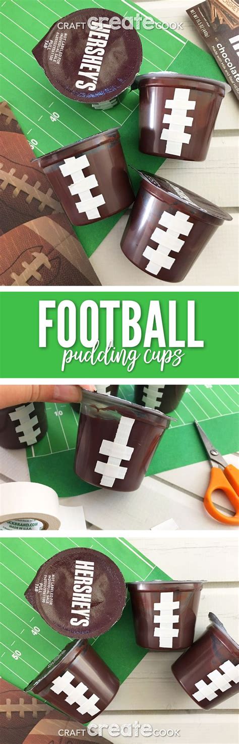 They're a cool & creamy. Easy To Make Football Pudding Cups | Football theme ...