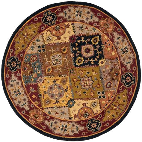 Check spelling or type a new query. Safavieh Heritage Multi/Red 6 ft. x 6 ft. Round Area Rug ...