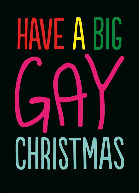 big gay christmas card scribbler