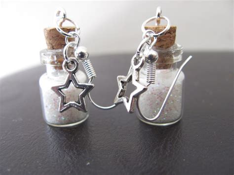 Tiny Bottle Stardust Earrings · How To Make A Pair Of Vial Earrings