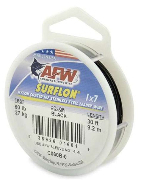 Afw C060b 0 Surflon Nylon Coated 1x7 Ss Leader Wire Tackledirect