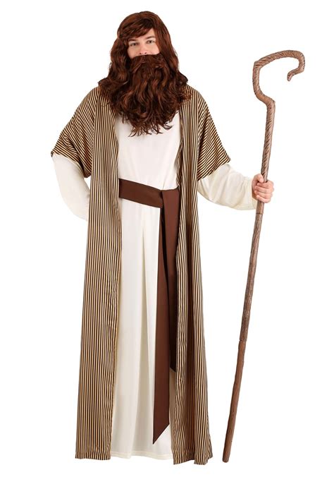 Kostuums Verkleedkleding Adults Brown Beard And Wig Accessory Religious Christmas Nativity
