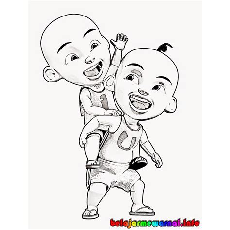 Jual Gambar Sketsa Mewarnai ~ Upin Ipin Part 3 Seketsa Lukis Drawing