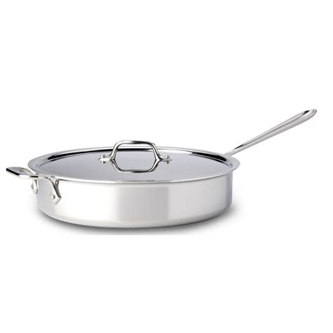 All Clad D Stainless Non Stick Stainless Steel Saute Pan With Lid Reviews Wayfair