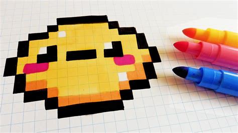 Pixel art licorne / facile à réaliser. Handmade Pixel Art - How To Draw Kawaii Lemon #pixelart ...