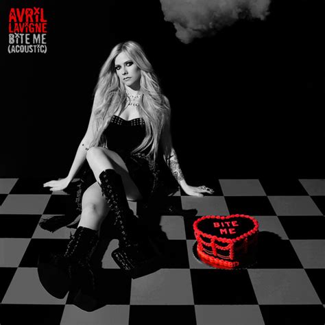 Car Tula Frontal De Avril Lavigne Bite Me Acoustic Cd Single Portada