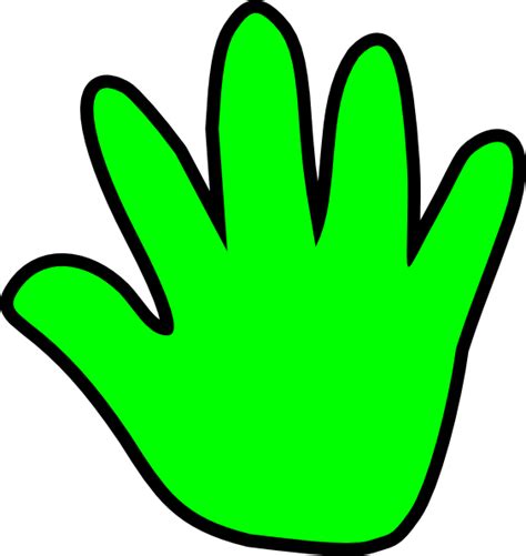 Children playing at house field vector. Child Handprint Green Clip Art at Clker.com - vector clip ...