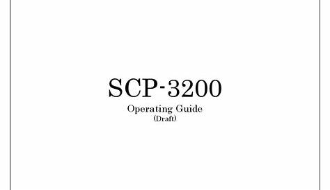 sanyo scp 3810 manual