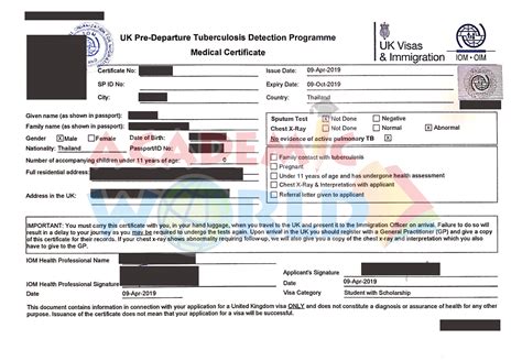 Tuberculosis Tb Certificate คืออะไร Academic World