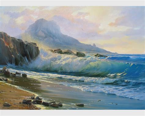 Seascape Painting Original By Alexander Shenderov Ocean Art Etsy