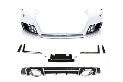 Bkm Front Bumper Kit With Rear Diffuser Rs Style Glossy Black Fits