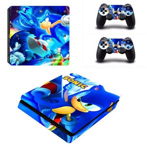Ps4 Slim Console Controllers Vinyl Skin Stickers Decals Cover Sonic The