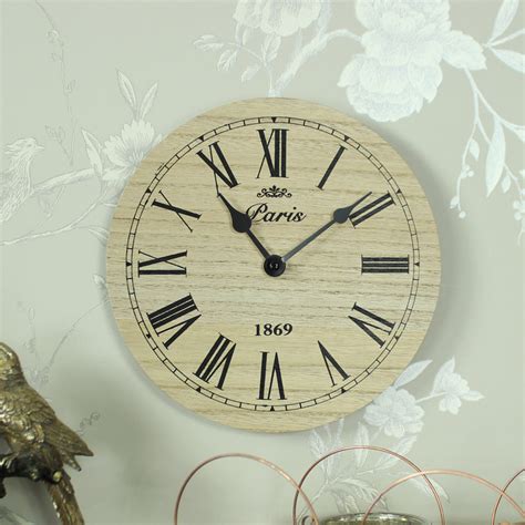 Small Wooden Paris Wall Clock Windsor Browne