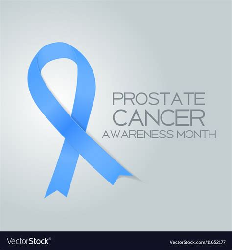 Blue Ribbon Symbol Of World Prostate Cancer Vector Image
