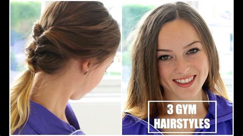3 Quick And Easy Heatless Gym Hairstyles Youtube