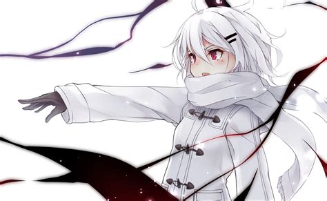 Kawaii Anime Girl White Hair And Red Eyes Wallpapers Wallpaper Cave