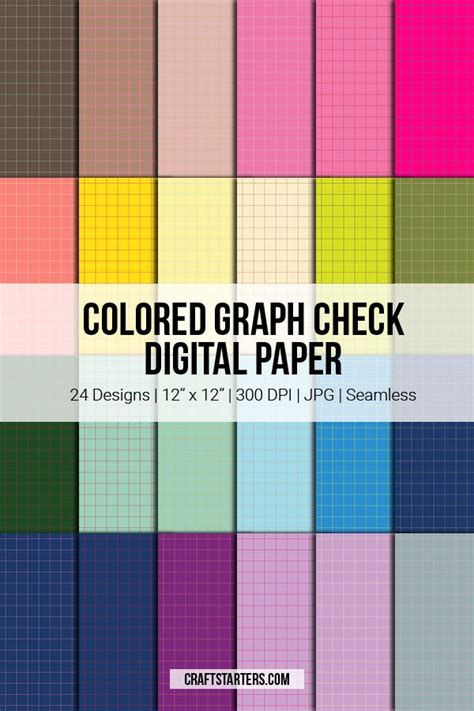 Free Colored Graph Check Digital Paper Digital Paper Scrapbook Paper