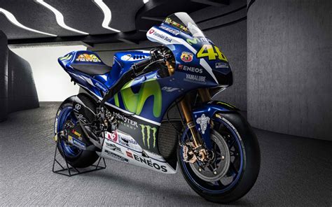 Download Wallpapers Yamaha R1 Motogp 2017 Rossi Motorcycle
