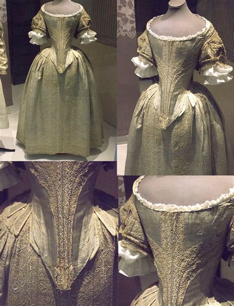 Ca 1660 Silver Tissue Dress With Parchment Lace Fashion Museum Bath