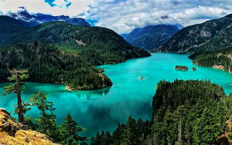 1920x1080px 1080p Descarga Gratis Washington Lago Azul R Montañas