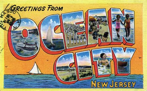 Greetings From Ocean City New Jersey Large Letter Postc Flickr