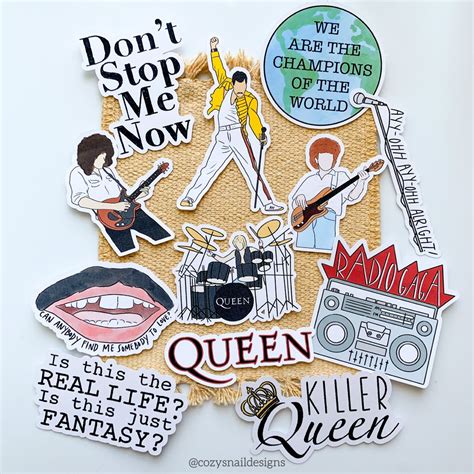 Queen Stickers Freddie Mercury Stickers Bohemian Rhapsody Etsy