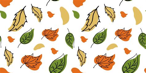 Autumn Leaves Pattern For Fabric Vector Illustration Of A Seamless