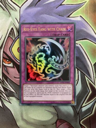 Ledu En004 Red Eyes Fang With Chain Ultra Rare 1st Edition Nm Yugioh