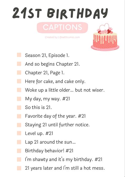 21st Birthday Captions That Will Make Your Day Memorable 21st Birthday Captions Birthday