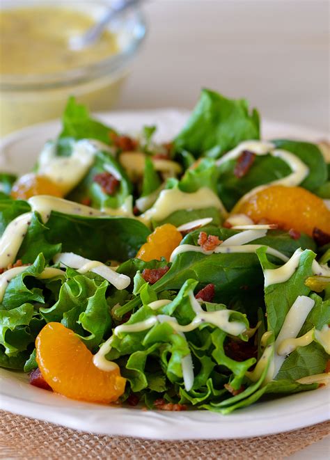 Spinach Salad With Bacon Almonds And Oranges Life In The Lofthouse