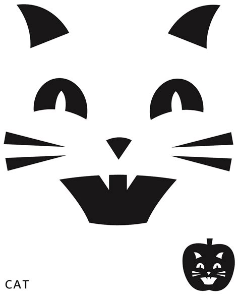 Cat Pumpkin Stencils Free Printable