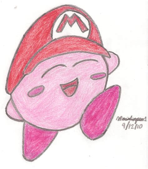 Kirby With Mario Hat 2 By Mariosimpson1 On Deviantart