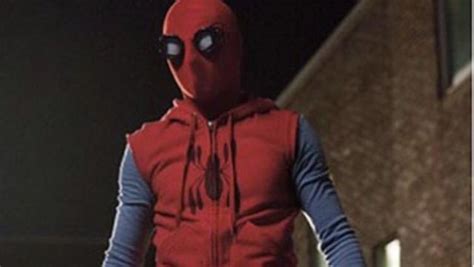 Homemade Suit Red Hoodie Worn By Peter Parker Tom Holland As Seen In