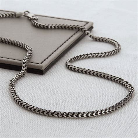 Sterling Silver Mens Snake Chain Necklace By Hurleyburley Man