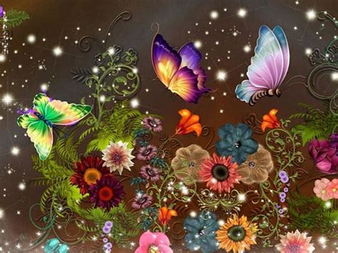 All That Glitters Glitter Flowers Colors Bonito Butterflies Hd