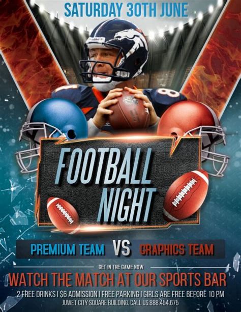 Pin On Football Viewing Party Flyers