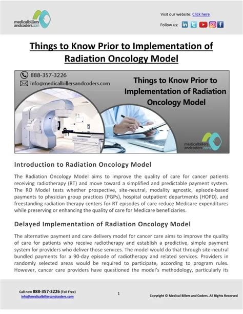 Ppt Things To Know Prior To Implementation Of Radiation Oncology Model Powerpoint Presentation