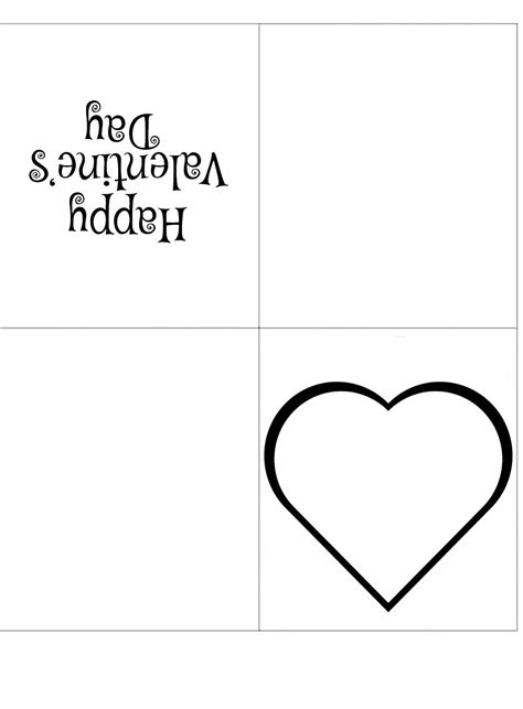 Foldable Printable Valentines Day Cards To Color